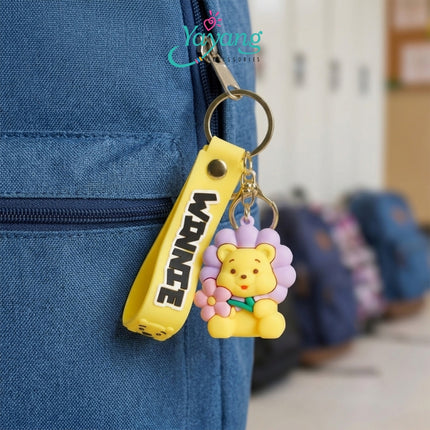 Yayang Gantungan Kunci Boneka Beruang Pooh Lucu Keychain Tas Ransel Aksesoris Kunci Mobil Character Bear Cute Pooh