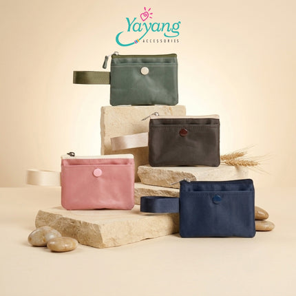 Yayang Dompet Koin Wanita Mini Wallet Pouch Uang Receh Dompet Kartu Multifungsi Zipper Coin Purse Premium
