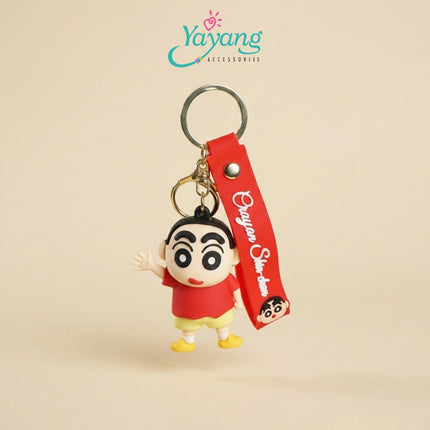 Yayang Gantungan Kunci Crayon Shinchan Lucu Keychain Karakter Kartun Aksesoris Tas Sekolah Gantungan Tas Anak