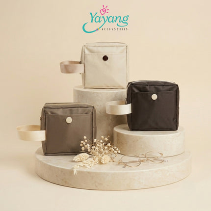 Yayang Tas Kosmetik Wanita Travel Pouch Makeup Bag Waterproof Tas Organizer Skincare Multifungsi Cosmetic Bag Premium