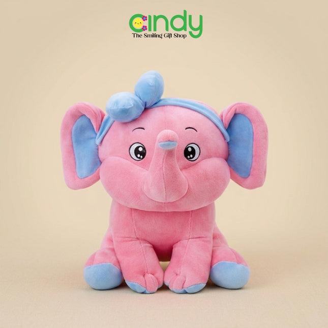 Cindy Boneka Gajah Nuta  Lucu Aksen Bandana Pita Soft Plush Premium