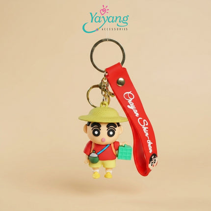 Yayang Gantungan Kunci Crayon Shinchan Lucu Keychain Karakter Kartun Aksesoris Tas Sekolah Gantungan Tas Anak
