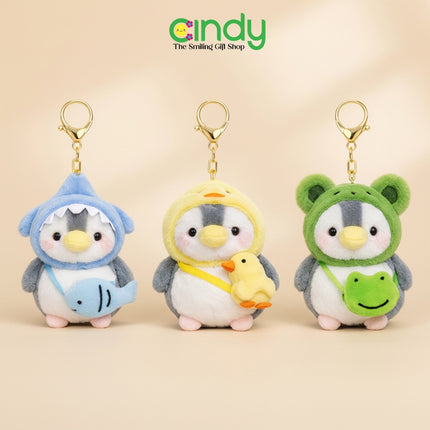 Cindy Gantungan Kunci Penguin Hoodie Animals - Aksesoris Hiasan Tas Karakter Bagcharm Lucu - CBG1506