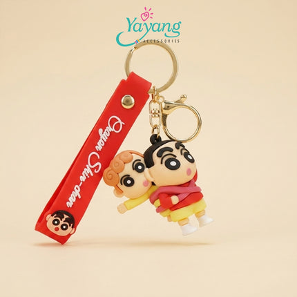 Yayang Gantungan Kunci Crayon Shinchan Lucu Keychain Karakter Kartun Aksesoris Tas Sekolah Gantungan Tas Anak