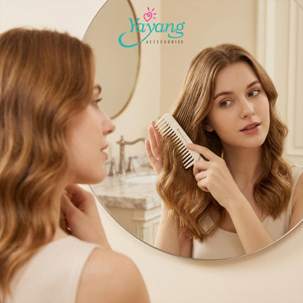 Yayang Sisir Rambut Size Mini Anti Kusut Wide Tooth Comb Sisir Gigi Jarang Premium Sisir Rambut Panjang Keriting Tebal Sisir Hair Styling Wanita Pria