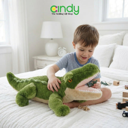 Cindy Boneka Buaya Plush Jumbo Boneka Crocodile Lucu Bantal Boneka Hewan Lembut Anak