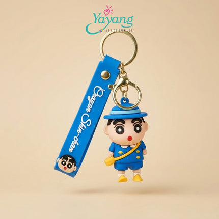 Yayang Gantungan Kunci Crayon Shinchan Lucu Keychain Karakter Kartun Aksesoris Tas Sekolah Gantungan Tas Anak