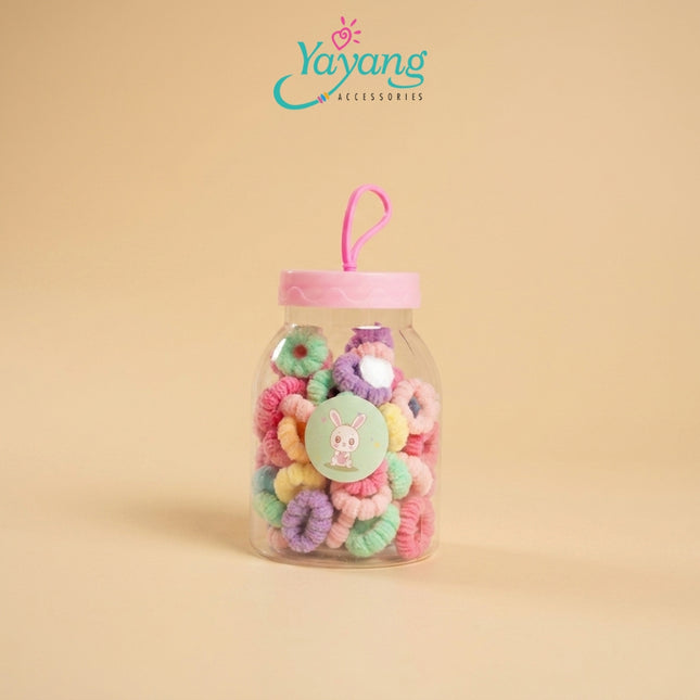 Yayang Ikat Rambut Anak Warna Warni Isi Banyak Karet Rambut Mini Soft Hair Tie Korea Aksesoris Rambut Baby Perempuan