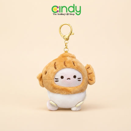 Cindy Gantungan Kunci Cat Topi Animals - Aksesoris Hiasan Tas Karakter Kucing  Bagcharm - CBG1516