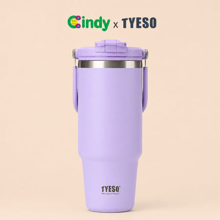 TYESO Roam Tumbler Portable 900 ml TS-01024 Double Vacuum Insulated Stainless Steel Mug Anti Bocor Anti Licin Insulasi Vakum Dinding Ganda