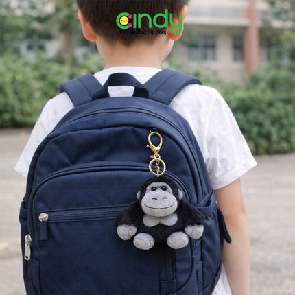 Cindy Gantungan Kunci Boneka Smug Gorilla - Aksesoris Keychain Hiasan Tas Monyet Lucu - CBG1386