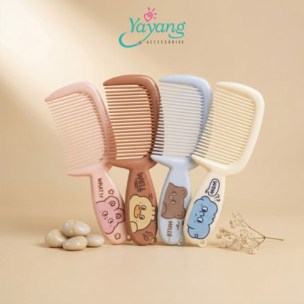 Yayang Sisir Rambut Handle Lucu Anti Kusut Wanita Sisir Rambut Premium Korea Sisir Rambut Estetik